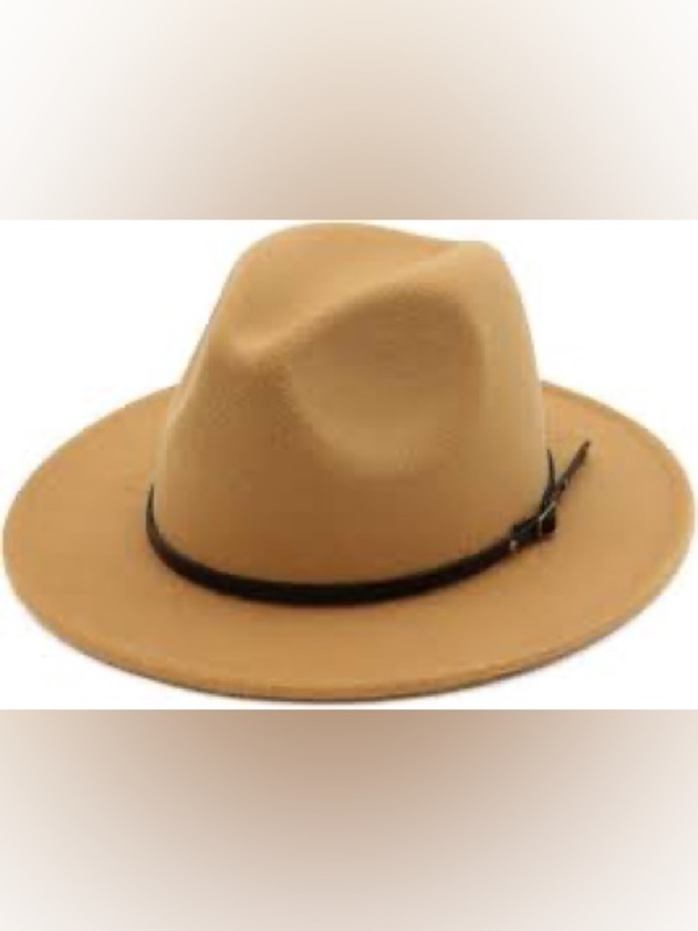 JFH Bowery and Lennox Two Tone Flat Brim Felt Unisex Fedora
